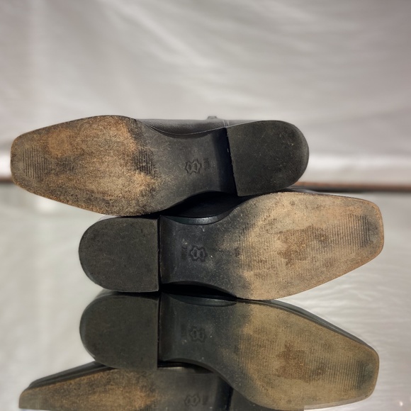 Michael Kors Riding Boots Leather Square Toe Black - Picture 8 of 8